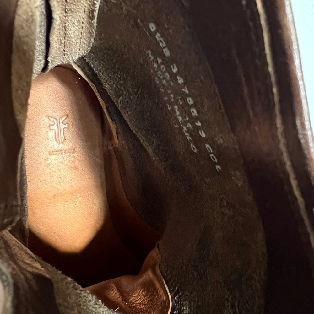 FRYE Natalie Short Brown Leather Boots, 6.5 - Picture 7 of 8
